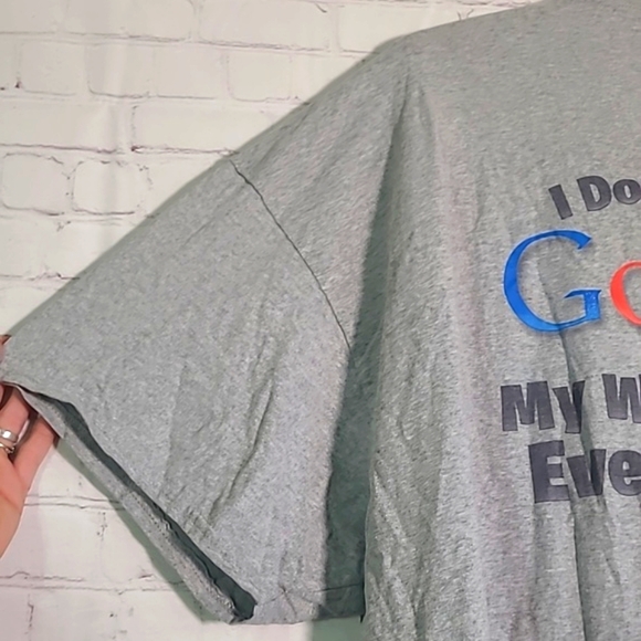 Vintage Y2K Big Dogs Gray Google My Wife Knows Everything Tee Tshirt Mens Sz 4XL - Picture 13 of 15